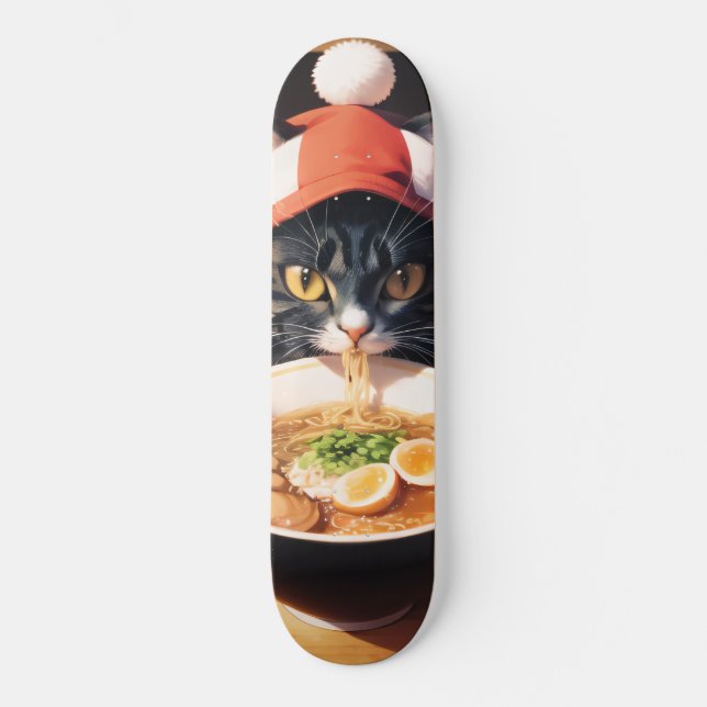 Ramen Rollin' Rascal: Katt på Skateboard (Framsida)