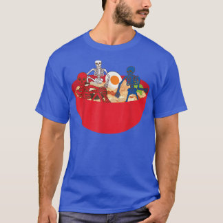 Ramen Sculls 4:e juli amerikanska Flagga USA 1442 T Shirt