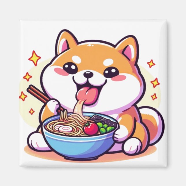 Ramen Shiba Inu Magnet – Cute & Tasty Vibes for Yo (Framsidan)