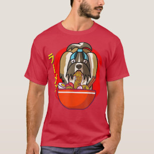 Ramen Shih Tzu Hund Kawaii Japanska Ramen Noodle T Shirt
