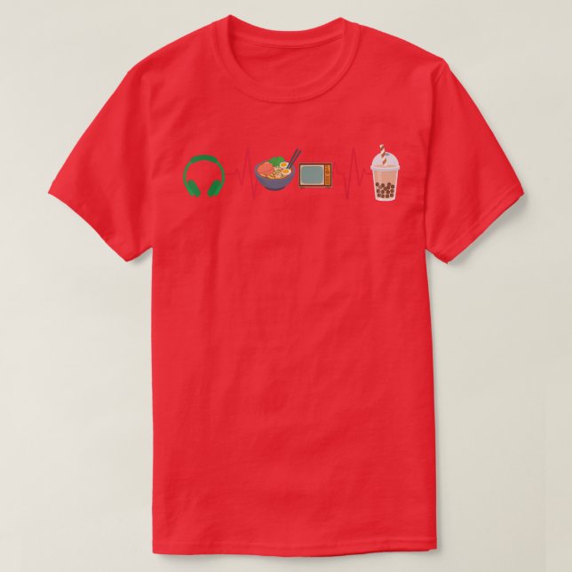 Ramen Shirt K-pop Ramen Boba Bubble Tea K-Drama Lo T (Design framsida)