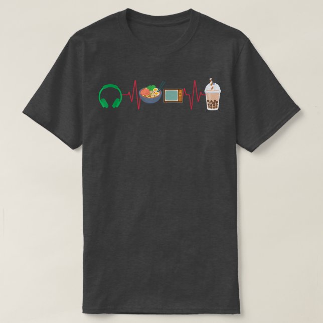 Ramen Shirt K-pop Ramen Boba Bubble Tea K-Drama Lo T (Design framsida)