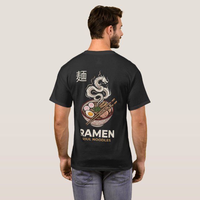 Ramen - Själ nudlar T Shirt (Hel baksida)