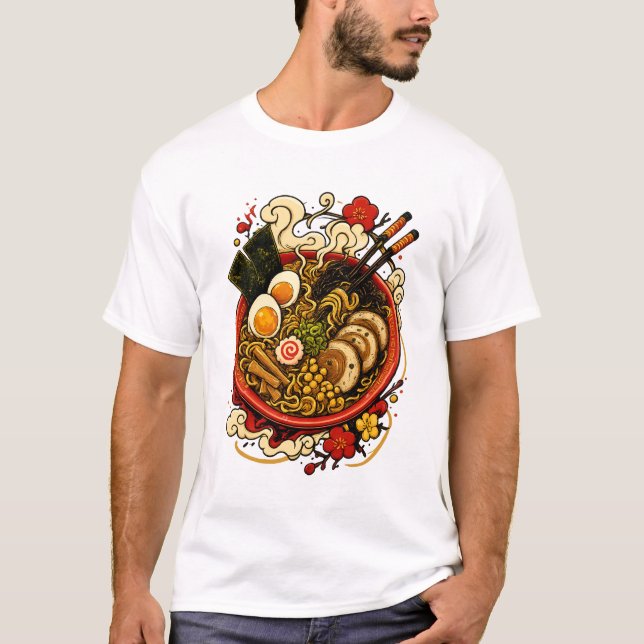Ramen-skål Grafisk T-shirt (Framsida)