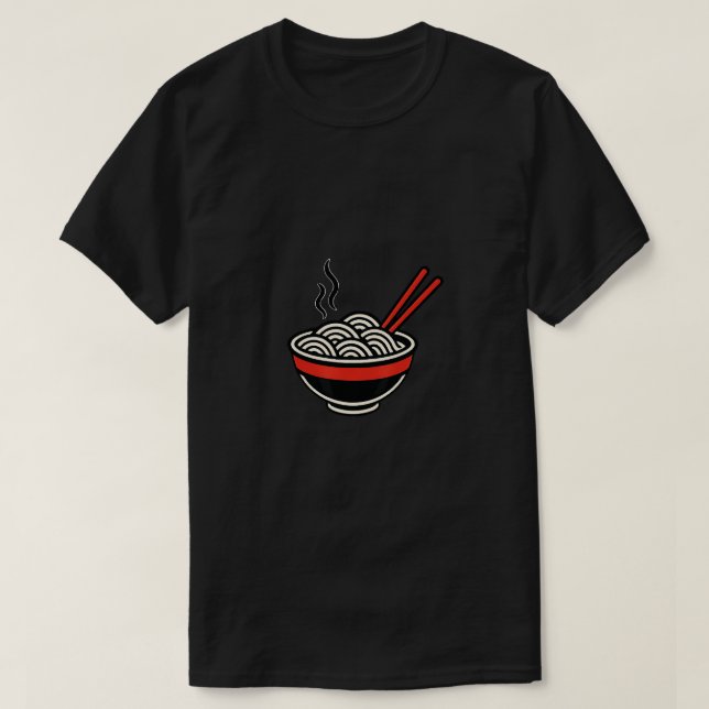 Ramen-skål med ätpinnar t shirt (Design framsida)