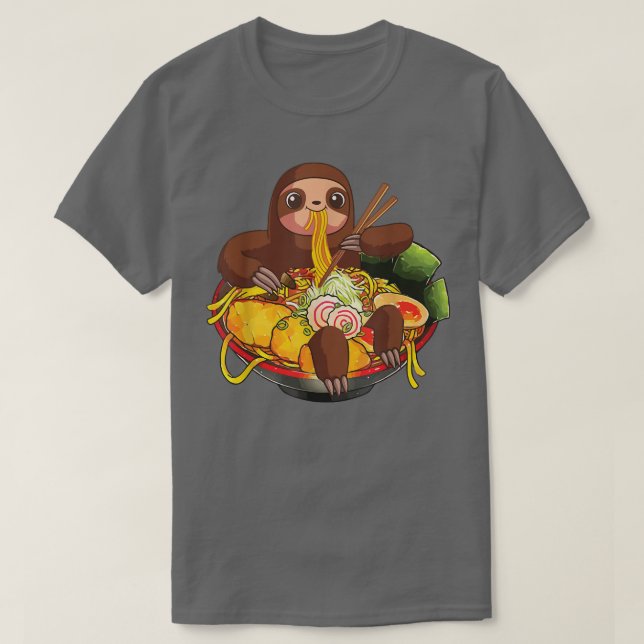 Ramen Sloth Kawaii Anime Jape Food Gifts Girls T Shirt (Design framsida)
