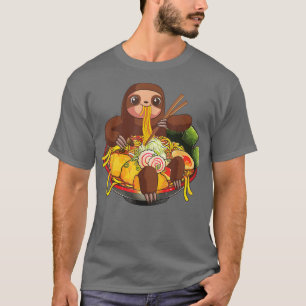Ramen Sloth Kawaii Anime Jape Food Gifts Girls T Shirt