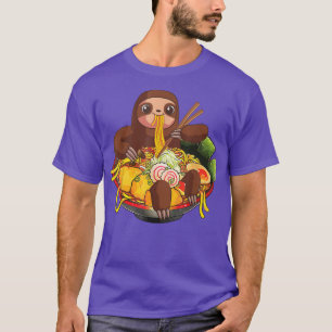 Ramen Sloth Kawaii Anime Jape Food Gifts Girls T Shirt