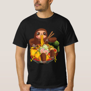 Ramen Sloth Kawaii Anime Jape Food Gifts Kids T Shirt