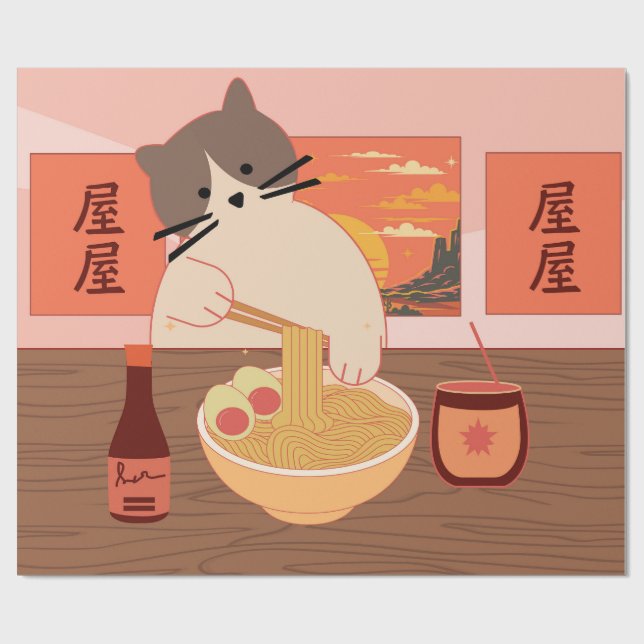 Ramen Slurk Presentpapper (Platt)