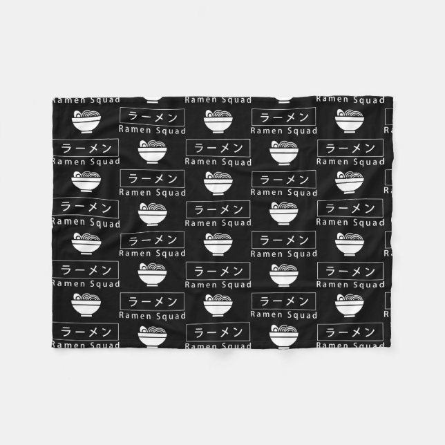 Ramen Squad Ironic Japanese Noodle Food  Fleecefilt (Framsidan (Horisontell))