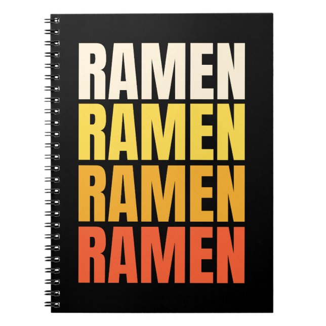Ramen-textdesign Anteckningsbok (Framsidan)