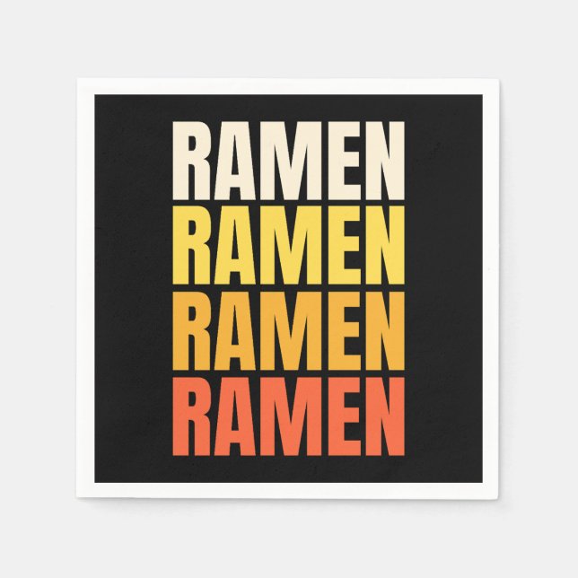 Ramen-textdesign Pappersservett (Framsidan)