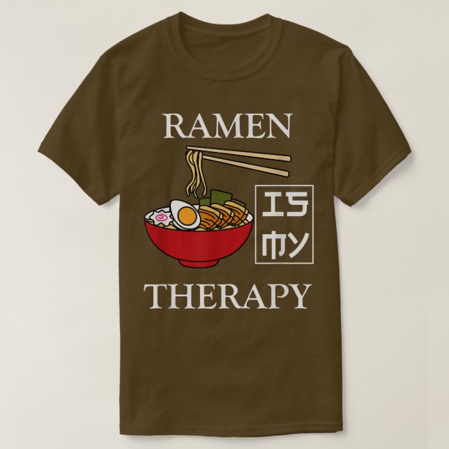Ramen Therapy Ironic Noodle Squad Ramen Bowl T Shirt (Design framsida)