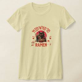 Ramen-tid, mjau! – Söt svart katt T Shirt