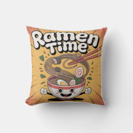 Ramen Time - Cute Tecknad Ramen Bowl Kudde