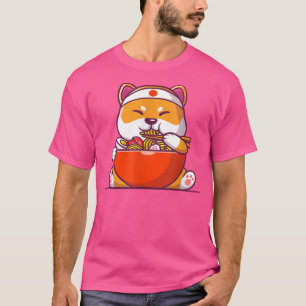 Ramen Tshirt Hund Tshirt Kawaii Anime Tee Japanska