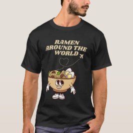 Ramen Värld runt T-Shirt - Funny Noodle Trav