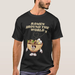 Ramen Värld runt T-Shirt - Funny Noodle Trav