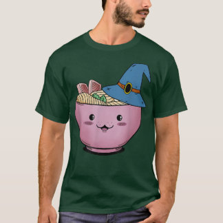 Ramen Witch Hat Lazy Halloween Costume Kawaii Japa T Shirt