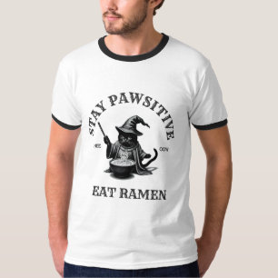 Ramen Wizard Cat – Magical Foodie Anime Konst T Shirt