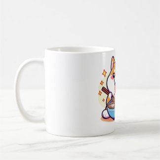 Ramenälskande kattmugg – Kawaii-mat & kattkonst Kaffemugg