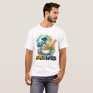Ramenälskare Japansk Våg Nudelskål Anime Mat T Shirt