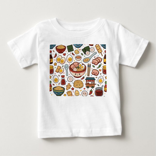 ramenmönster t shirt (Framsida)
