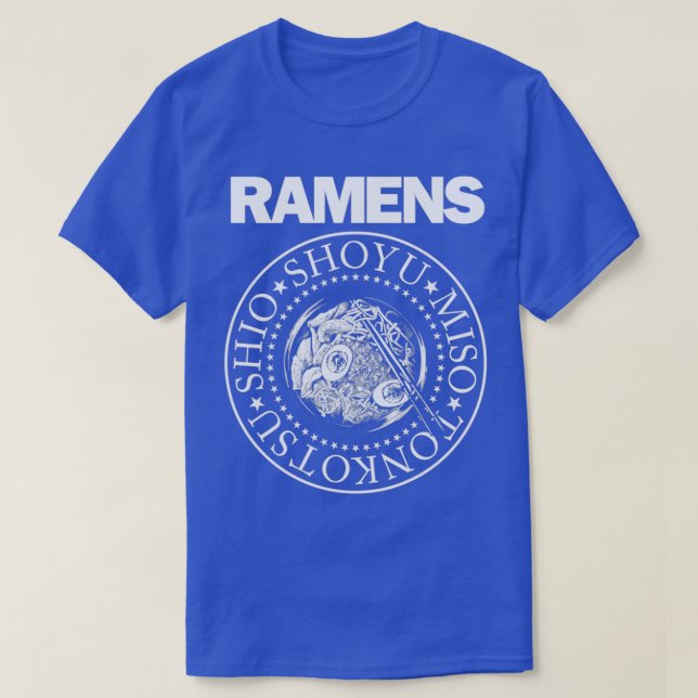 Ramens Bowl Ramen Noodle Punk Rock musik T Shirt (Design framsida)