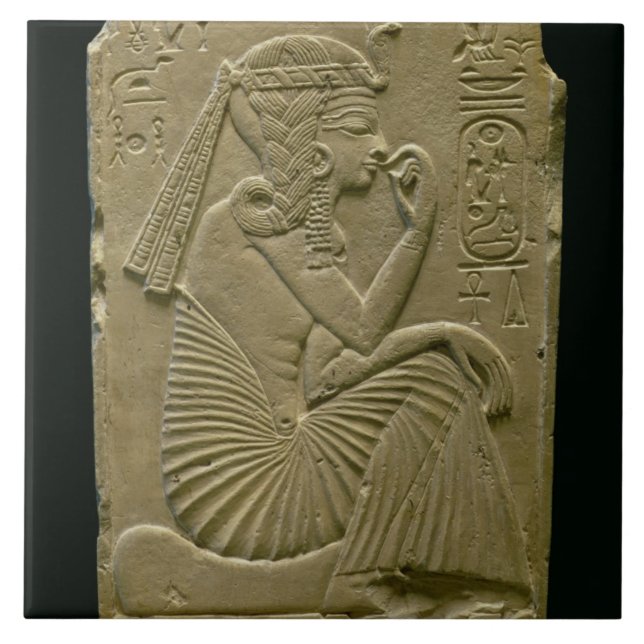 Ramesses II (1279-1213 BC) som ett barn, nytt Kakelplatta (Framsidan)