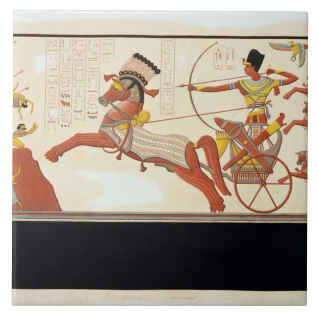 Ramesses II (1279-13 BC) på striden av Kadesh, Kakelplatta (Framsidan)