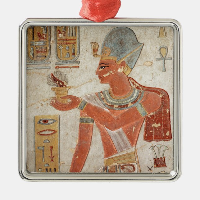 Ramesses III i stridklänning Julgransprydnad Metall (Framsidan)
