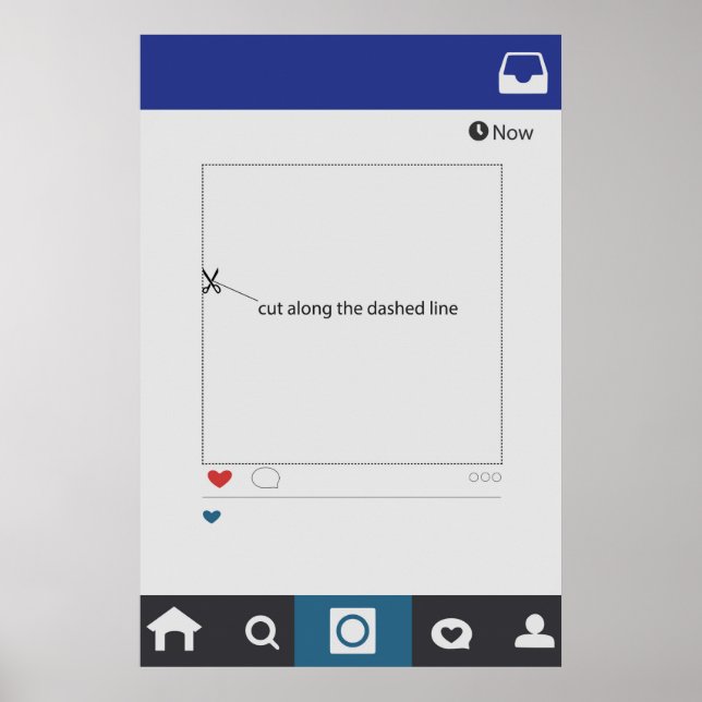 Ramfotobås för bröllop i Instagram-stil Poster (Framsidan)