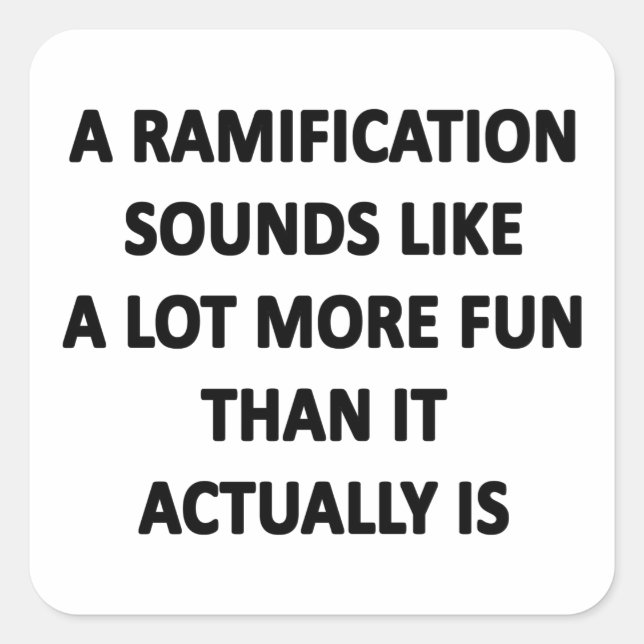 Ramifiering Fyrkantigt Klistermärke (Framsida)