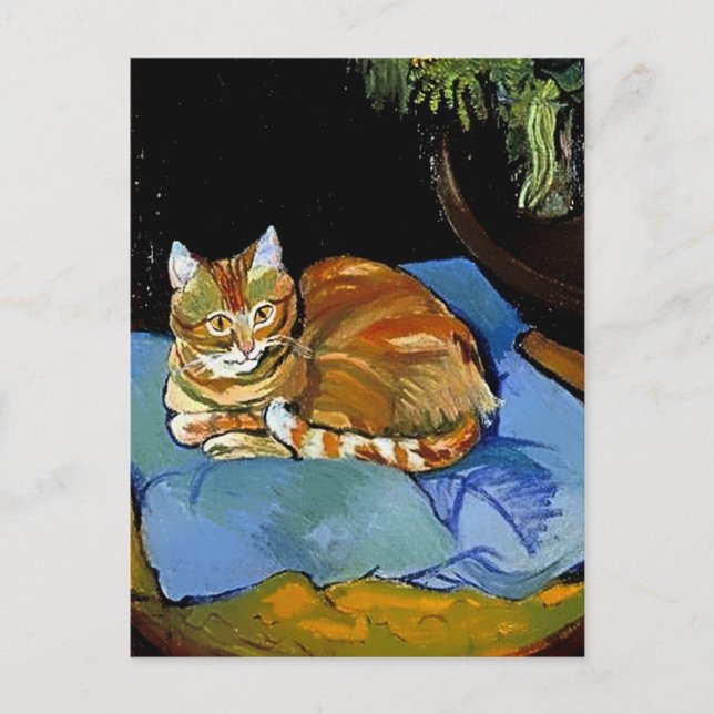 “Raminou on a Blue Blanket” by Suzanne Valadon Vykort (Framsida)