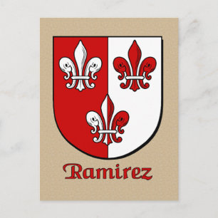 Ramirez Family Heraldic Shield Vykort