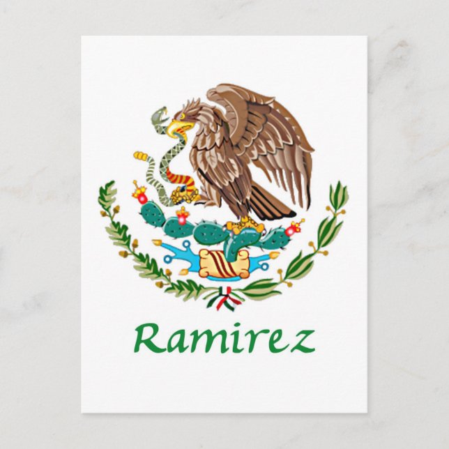 Ramirez Mexican National Seal Vykort (Framsida)