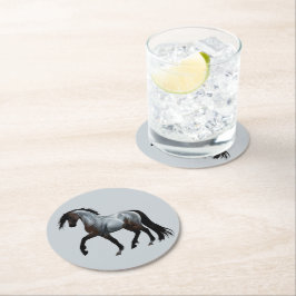 Ramirez - spanisches Pferd, laufend -  Underlägg Papper Rund