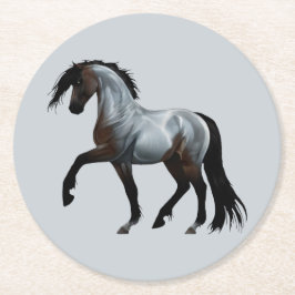 Ramirez - spanisches Pferd, laufend -  Underlägg Papper Rund