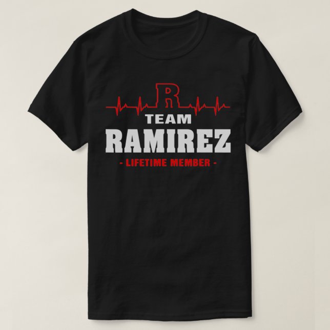 Ramirez Surname namn Family Team Ramirez livstid T Shirt (Design framsida)