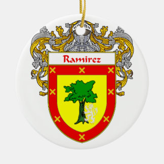 Ramirez vapensköld-/familjvapensköld julgransprydnad keramik