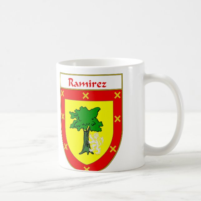 Ramirez vapensköld-/familjvapensköld kaffemugg (Höger)
