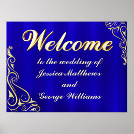 (Ramlös) Elegant Regal Golden Welcome Sign Poster