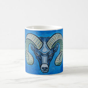 Ramma i himmelblått kaffemugg