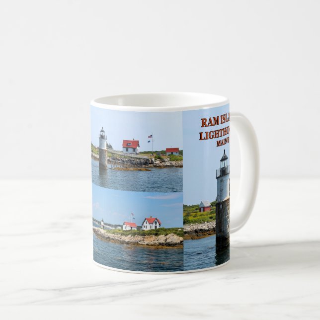 Ramma öfyren, den Boothbay hamnMaine muggen Kaffemugg (Framsida höger)
