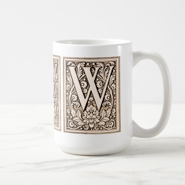 Rammonogram "W"-Mugg Kaffemugg (Höger)