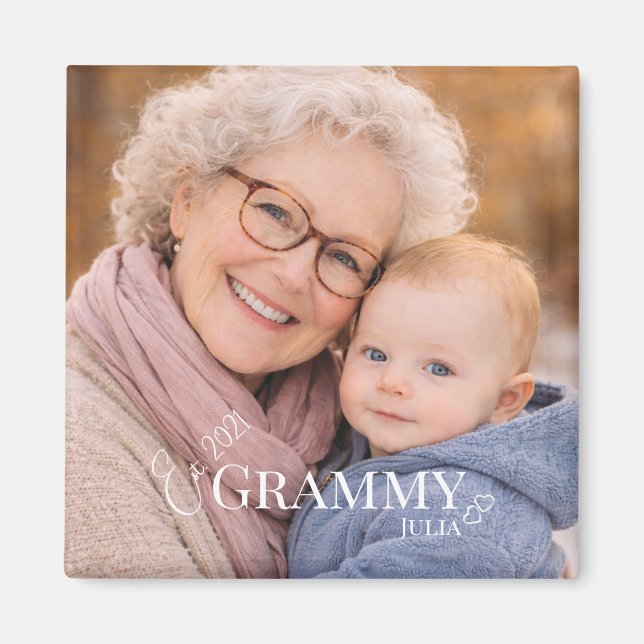 rammy photo Established Year Hearts Magnet (Framsidan)