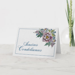 Ramo de Peonías Malvas Tarjeta de Condolencias Kort