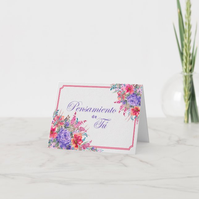 Ramo de Rosas Tänker på Dig Kort (Framsida)