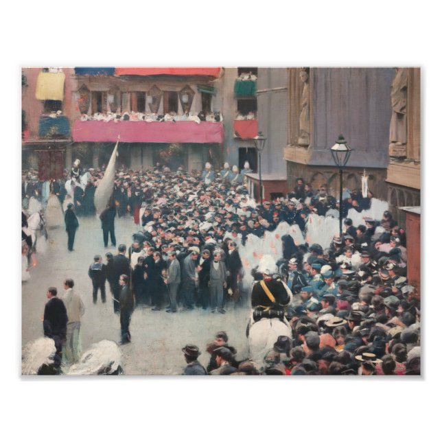 Ramon Casas - Corpus Christi-processen Fototryck (Framsidan)